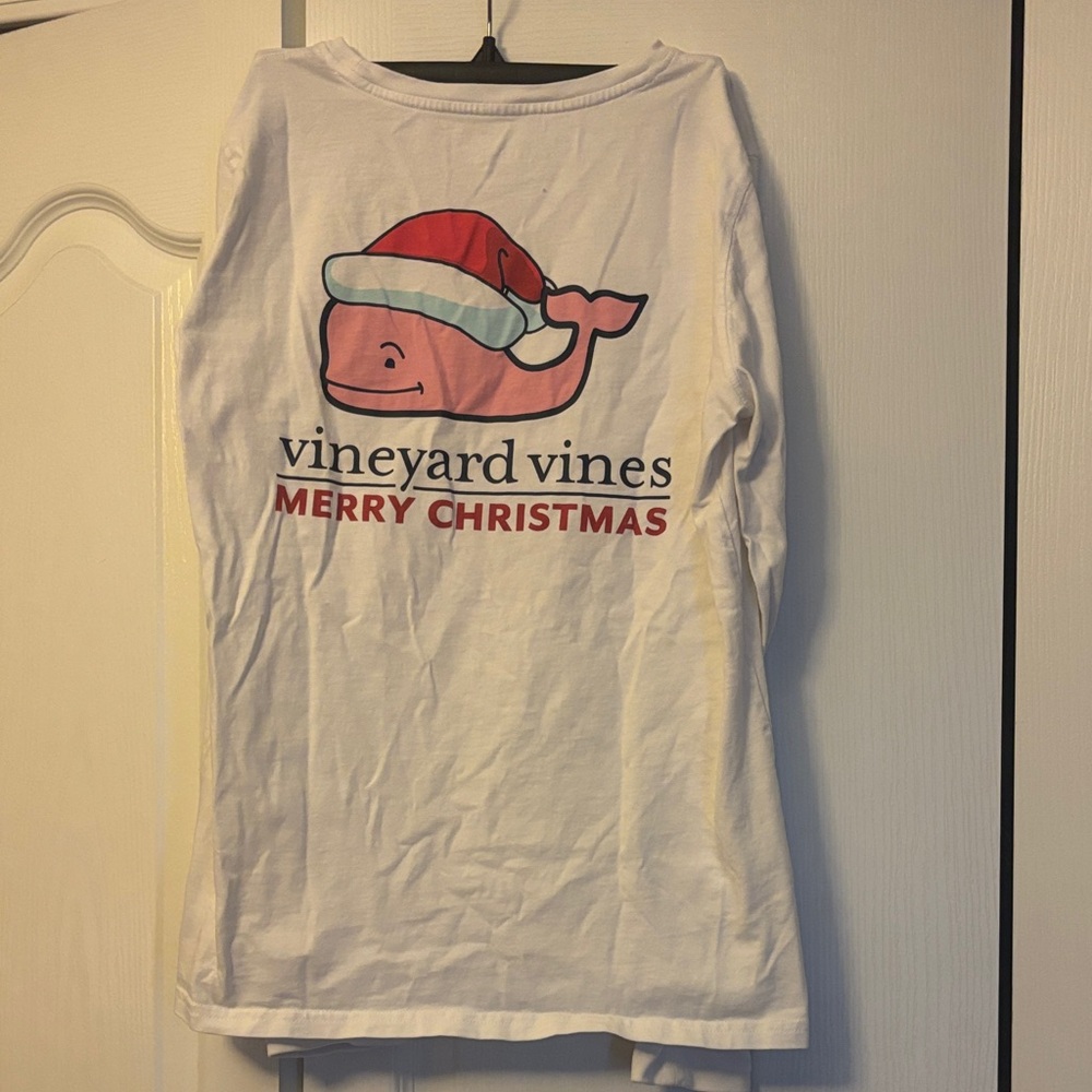 Vineyard Vines Festive Whale Long Sleeve Tee